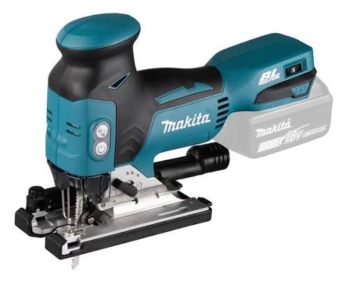 Batteridriven sticksåg från Makita med 18V-batteri monterat.